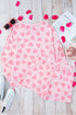 Valentine Heart Shape Print Long Sleeve Top Shorts Lounge Set